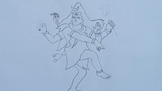 lord shiva easy drawingKarthika masam very easy drawing bolenath drawing pencilsketch mahadev [upl. by Sutelc60]