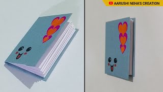 How to make Mini Diary with Craft Paper  Making Diary with A4 size Paper at home  DIY Paper Craft [upl. by Akissej294]