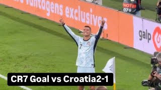 Cristiano Ronaldo Goal vs Croatia amp Portugal vs Croatia 21 amp UEFA NATIONAL league [upl. by Wolram]