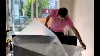 2024 65quotSamsung The frame unboxing and wall mounting [upl. by Schweiker]