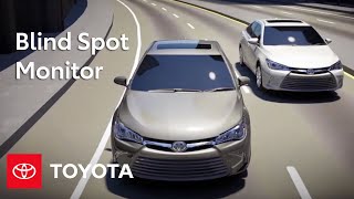 Toyota HowTo Blind Spot Monitor with Rear Cross Traffic Alert  Toyota [upl. by Snah]