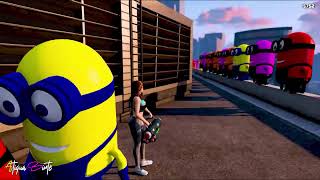 GTA 5 Crazy Ragdolls RED SPIDERMAN VS YELLOW MINION VS RED MINION Euphoria Physics and Funny 54 [upl. by Cirala826]