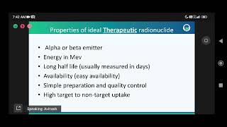 NBE THERANOSTICS IN ONCOLOGY DR AVINASH REDDY T [upl. by Syd]