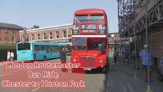 London Routemaster Bus Ride Chester to Hooton Park [upl. by Irolam]