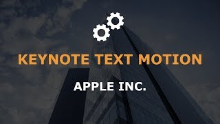 029 Keynote Animated Text Template Motion 2019 Same as PowerPoint [upl. by Naired]