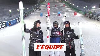 Laffont titrée en bosse parallèles  Ski freestyle  ChM F [upl. by Irehc]