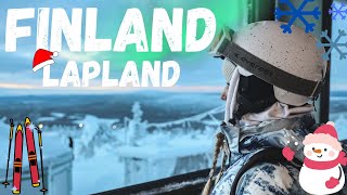 FINLAND  LAPLAND AURORA BOREALIS SANTA CLAUS amp SKIING [upl. by Llesram92]