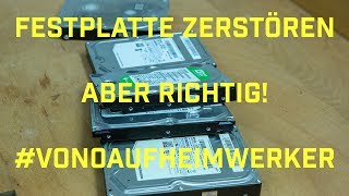 Festplatten zerstören  aber richtig Defekte Festplatten richtig löschen [upl. by Ammej]