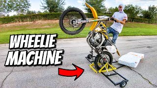 TESTING A DIRT BIKE WHEELIE MACHINE [upl. by Harikahs]