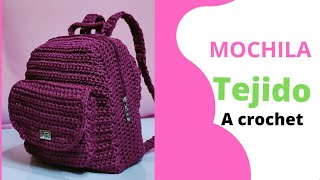 MOCHILA bolso tejido a crochet [upl. by Nennarb]