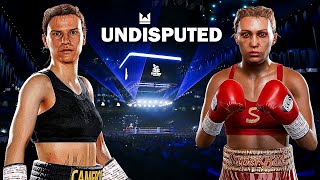 Chantelle Cameron vs Seniesa Estrada  Womens Lighweight Match in Undisputed Boxing Game [upl. by Adniram578]