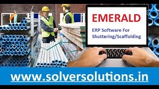 Emerald ERP Software for Shuttering  Scaffolding business by wwwsolversolutionsin [upl. by Kylander]