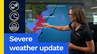 Severe Weather Update 6 April 2024 Flooding heavy rainfall and damaging wind for parts of NSW [upl. by Natlus]