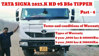 TataSigna2823KHD9SBS6Tipper Warranty details [upl. by Colburn162]