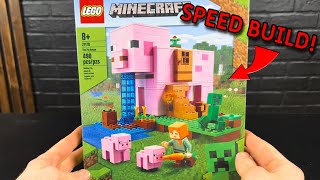 LEGO Minecraft The Pig House Speed Build [upl. by Rocco552]