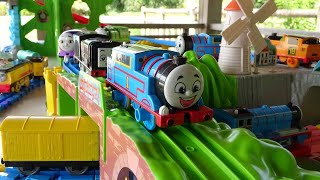 GOGO Thomas Plarail ☆ I played with my good friends Percy and Nia on the adventure course [upl. by Iem]