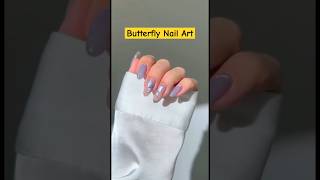 How to do Butterfly Nail Art at Home nails nailart nailartdesignseasytodoathome shorts [upl. by Plato480]