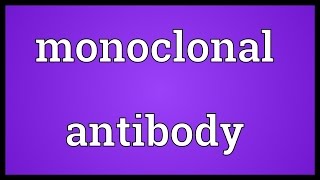 Monoclonal antibody Meaning [upl. by Kurys479]