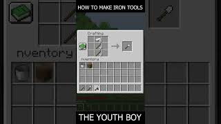 HOW TO MAKE IRON TOOLS IN MINECRAFT GAME SHORT VIDEO [upl. by Alahcim]