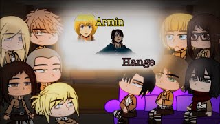 AOT react to characters with the same VA as Armin and Hange [upl. by Nirak]