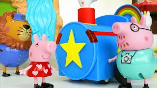 Peppa Pig बच्चों के लिए खिलौना चिड़ियाघर पशु सीखना वीडियो Hindi [upl. by Lozar]