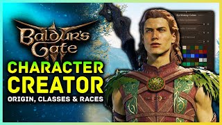 Baldurs Gate 3  Character Creator 4K FULL Game Classes Races Origin Characters amp More [upl. by Awe264]