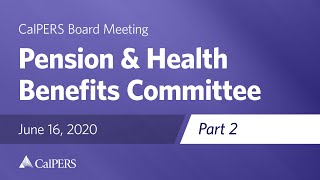 Pension amp Health Benefits Committee  Part 2  June 16 2020 [upl. by Alessig]