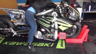 Kawasaki ZZR1400 Turbo 600hp Launch control test [upl. by Ehav728]