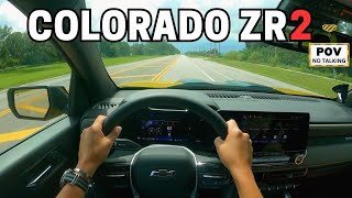 The New Chevrolet Colorado ZR2 POV  Test Driving an Off Road Pickup [upl. by Neddy588]