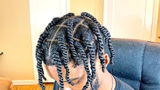 How To Two Strand Twist Men Grow Longer Hair Faster [upl. by Raymonds256]