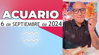 ACUARIO  Horóscopo de hoy 6 de Septiembre 2024 [upl. by Adnorrahs]