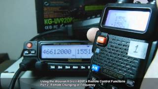 Wouxun KGUV920P Remote Control Change Frequency [upl. by Pharaoh126]