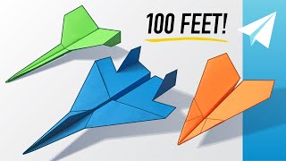 How to Make 3 EASY Paper Airplanes that Fly Far — Best Planes in the World — Dagger F15 Arrowhead [upl. by Jessica]