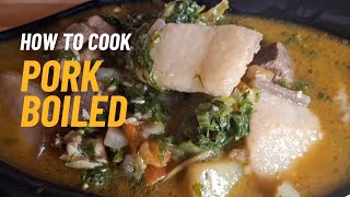 how to cook pork boiled recipes  pork Boil with Nepali Rai sag  Lai pat gahori Boil recipe [upl. by Towrey542]