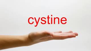 How to Pronounce cystine  American English [upl. by Kally]