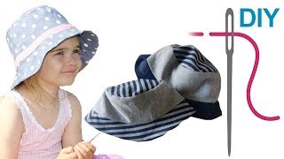 Hut nähen für Anfänger – DIY Unisex Sommerhut quotLEON amp LEONIEquot [upl. by Eilsew]