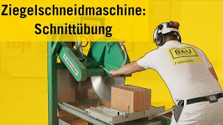 Ziegelschneidmaschine  Die Schnittübung für Hochlochziegel und Normalformatziegel [upl. by Trub]