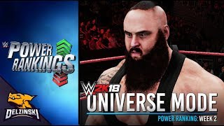 WWE 2K18 Universe Mode  Power Ranking Week 2 [upl. by Einnim185]