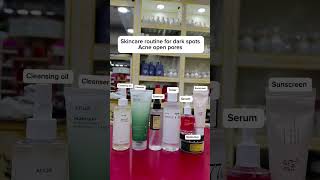 Skincare routine for dark spots  acne and open pores acneproneskincareroutine openporestreatment [upl. by Uchish]