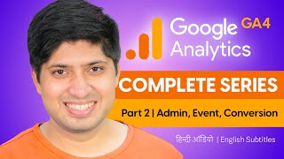 Part 2  Google Analytics Complete Tutorial Series in Hindi  Admin Settings Events and Conversion [upl. by Sug]