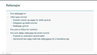 Innføringskurs i juridisk metode  video 3 [upl. by Acinot]