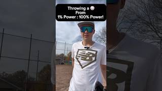 Pitching a Baseball From 1 Power to 100 Power  ⚾ baseball shorts [upl. by Balkin]