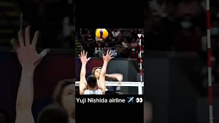 Yuki Nishida spike 🤯 shortsviral volley viralvideo volleyall shorts volleyball [upl. by Aibar305]