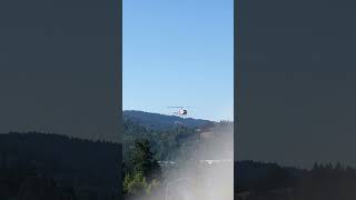 Cal fire Huey helicopter putting out fire Garberville California [upl. by Eluj]