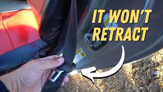 How To Fix A Seat Belt That Wont Retract Or Is Slow To Retract  Quick and Easy [upl. by Nivrem398]