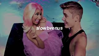 beauty and a beat  justin bieber ft nicki minaj slowed  reverb  8D áudio [upl. by Eyllib]