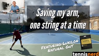 Curing tennis elbow with comfortable string setups like natural gut multifilaments and hybrids [upl. by Lindly]