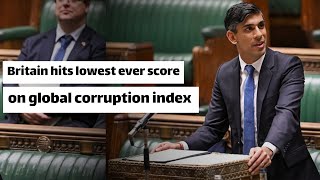 Britain hits lowest ever score on global corruption index [upl. by Siekram23]