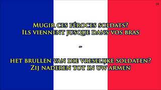 Volkslied van Frankrijk FRNL Tekst  Anthem of France Dutch [upl. by Amle]