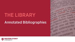 Annotated Bibliographies What they are and how to prepare one [upl. by Yelrahs401]